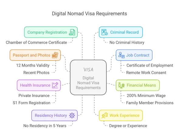 Spain Step-by-step DNV Application Process Spain Digital Nomad Visa Application Process Infographic