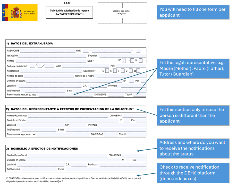 How to fill the EX-13 Form Page 1 How to fill the EX-13 Form Page 1