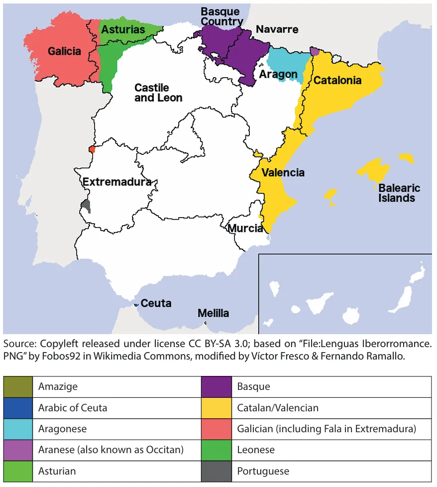 Official Reference Map of Spain's Languages Official Reference Map of Spain's Languages