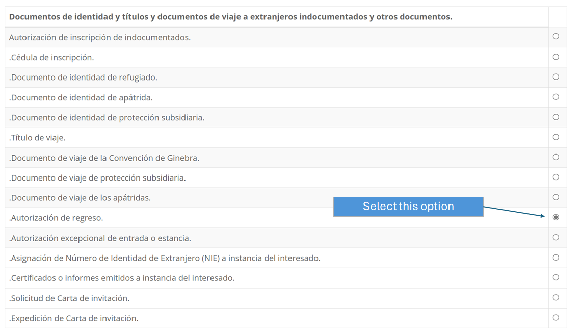 How to fill the Tasa 790-012 for a Permiso or Autorización de Regreso Step 3 How to fill the Tasa 790-012 for a Permiso or Autorización de Regreso Step 3